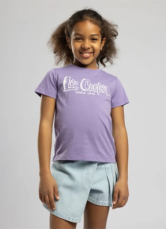 Lee Cooper Mor Kız Çocuk Baskılı T-Shirt 262 LCG 242006 SKETCH MOR