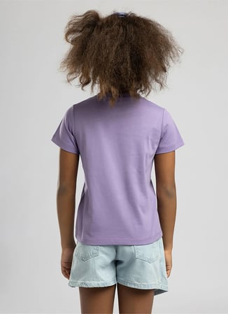 Lee Cooper Mor Kız Çocuk Baskılı T-Shirt 262 LCG 242006 SKETCH MOR