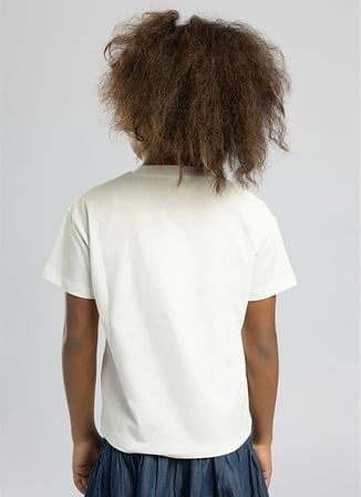 Lee Cooper Ekru Kız Çocuk Baskılı T-Shirt 262 LCG 242007 NINI EKRU