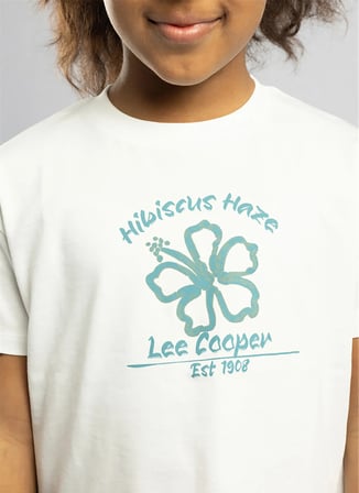 Lee Cooper Ekru Kız Çocuk Baskılı T-Shirt 262 LCG 242007 NINI EKRU