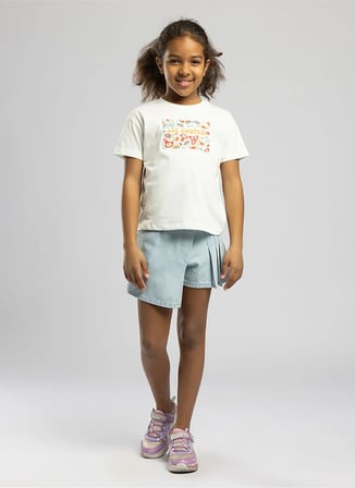 Lee Cooper Ekru Kız Çocuk Baskılı T-Shirt 262 LCG 242009 NEW ZEBRANA