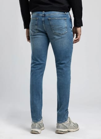 Lee Cooper Yüksek Bel Slim Fit Mavi Erkek Denim Pantolon 262 LCM 121034 JACK BURNELL MID BLU