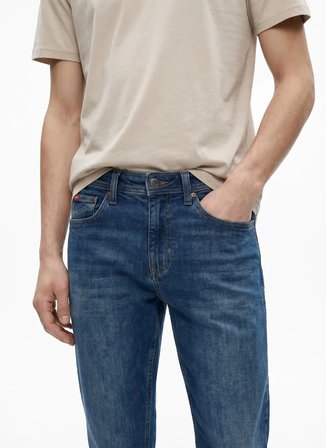 Lee Cooper Mavi Erkek Straight Denim Pantolon 262 LCM 121045 HARRY ANGEL STONE