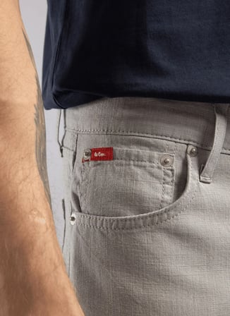 Lee Cooper Gri - Mavi Erkek Straight Chino Pantolon 262 LCM 221002 RICKY ND 1 GRİ MAVİ