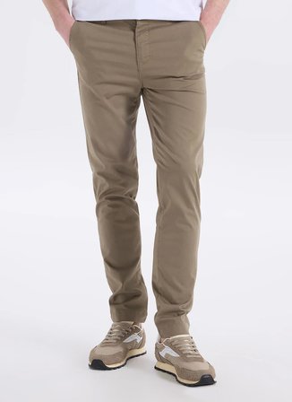 Lee Cooper Normal Bel Slim Straight Haki Erkek Chino Pantolon 262 LCM 221004 NEW CHINO 2 HAKİ