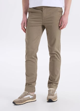 Lee Cooper Normal Bel Slim Straight Haki Erkek Chino Pantolon 262 LCM 221004 NEW CHINO 2 HAKİ