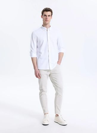Lee Cooper Normal Bel Slim Tapered Taş Erkek Chino Pantolon 262 LCM 221005 LONCE TAŞ