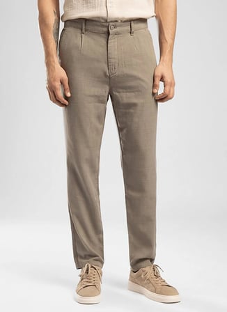 Lee Cooper Haki Erkek Regular Tapered Chino Pantolon 262 LCM 221006 ZARSE 2 HAKİ