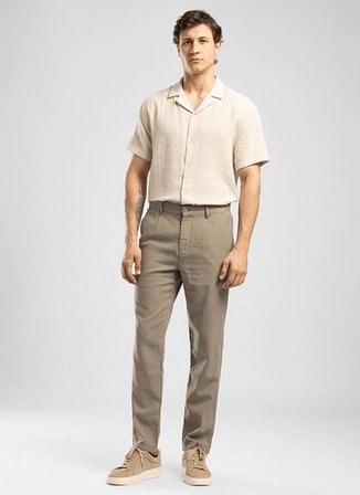 Lee Cooper Haki Erkek Regular Tapered Chino Pantolon 262 LCM 221006 ZARSE 2 HAKİ