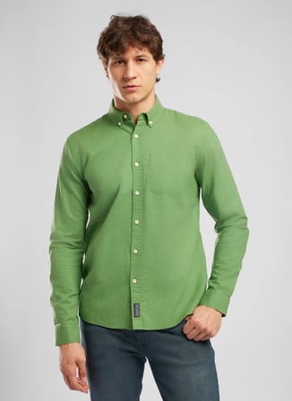 Lee Cooper Yeşil Erkek Regular Fit Gömlek 262 LCM 241004 DAY YEŞİL