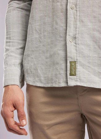 Lee Cooper Açık Gri Erkek Regular Fit Gömlek 262 LCM 241005 ELLIS HAKİ