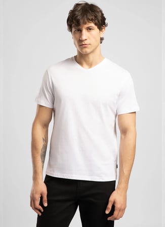 Lee Cooper Beyaz Erkek Regular Fit T-Shirt 262 LCM 242002 JONAT BEYAZ