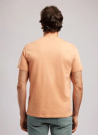 Lee Cooper Turuncu Erkek Regular Fit Logo Baskılı T-Shirt