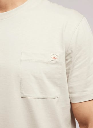 Lee Cooper Ekru Erkek Regular Fit Logo Baskılı T-Shirt 262 LCM 242003 VINCENT TAŞ