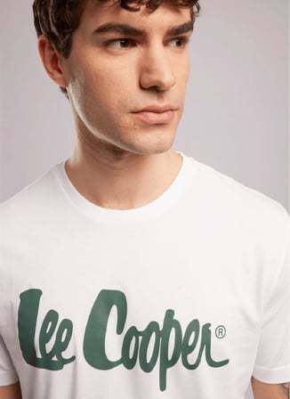 Lee Cooper Yuvarlak Yaka Beyaz Erkek T-Shirt 262 LCM 242004 LONDONLOGO BEYAZ-L