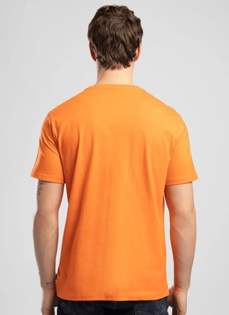 Lee Cooper Turuncu Erkek Regular Fit Logo Baskılı T-Shirt 262 LCM 242004 LONDONLOGO ORANJ
