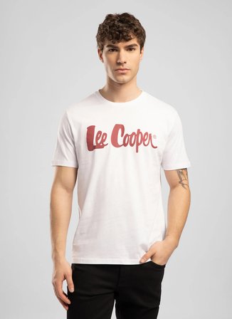 Lee Cooper Beyaz Erkek Regular Fit T-Shirt 262 LCM 242004 LONDONLOGO BEYAZ-K