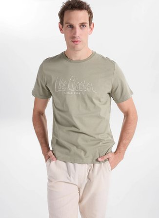 Lee Cooper Haki Erkek Regular Fit Logo Baskılı T-Shirt 262 LCM 242005 DRAWOS HAKİ