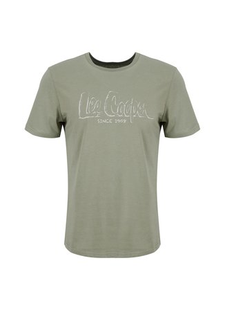 Lee Cooper Haki Erkek Regular Fit Logo Baskılı T-Shirt 262 LCM 242005 DRAWOS HAKİ