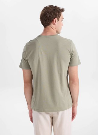 Lee Cooper Haki Erkek Regular Fit Logo Baskılı T-Shirt 262 LCM 242005 DRAWOS HAKİ