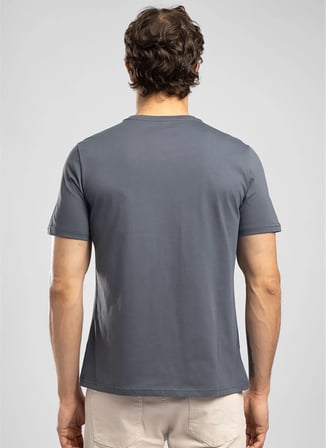 İndigo Erkek %100 Pamuk T-Shirt 262 LCM 242005 DRAWOS İNDİGO