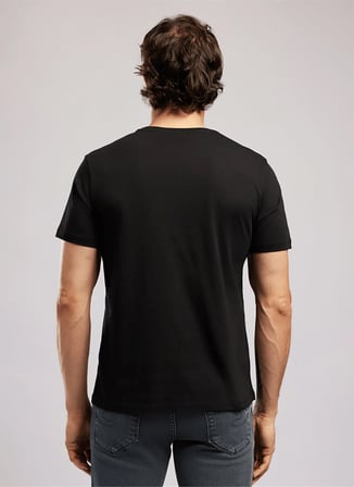 Siyah Erkek %100 Pamuk Regular Fit T-Shirt 262 LCM 242007 MATTIAS SİYAH
