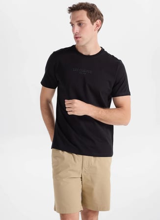Lee Cooper Siyah Erkek Regular Fit Logo Baskılı T-Shirt 262 LCM 242008 OSWALD SİYAH