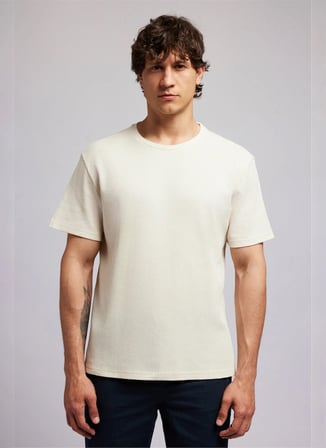 Lee Cooper Bej Erkek Regular Fit T-Shirt 262 LCM 242013 CONROY BEJ