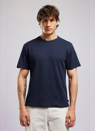 Lee Cooper Lacivert Erkek Regular Fit T-Shirt 262 LCM 242013 CONROY LACİVERT