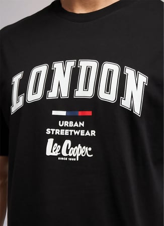 Siyah Erkek %100 Pamuk T-Shirt 262 LCM 242021 CLIFF SİYAH
