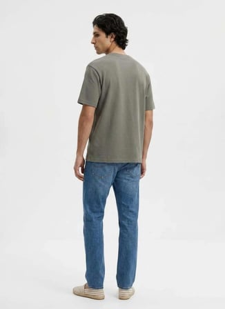 Lee Cooper Yeşil Erkek Regular Fit T-Shirt 262 LCM 242022 TODY OLIVE