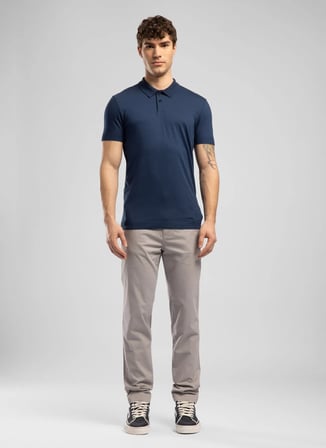 Lacivert Erkek Modal Karışımlı Polo T-Shirt 262 LCM 242023 DENISE LACİVERT