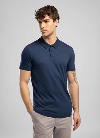 Lacivert Erkek Modal Karışımlı Polo T-Shirt 262 LCM 242023 DENISE LACİVERT