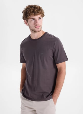 Lee Cooper Kahverengi Erkek Regular Fit Logo Baskılı T-Shirt 262 LCM 242033 LOGOS KAHVE
