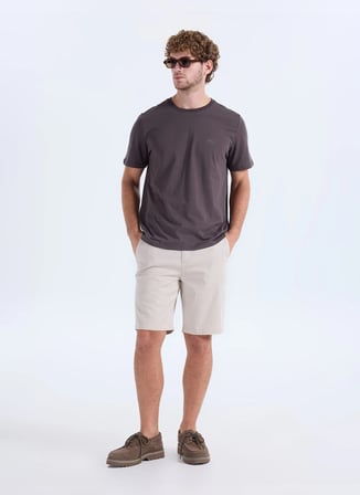Lee Cooper Kahverengi Erkek Regular Fit Logo Baskılı T-Shirt 262 LCM 242033 LOGOS KAHVE