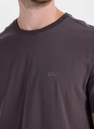 Lee Cooper Kahverengi Erkek Regular Fit Logo Baskılı T-Shirt 262 LCM 242033 LOGOS KAHVE