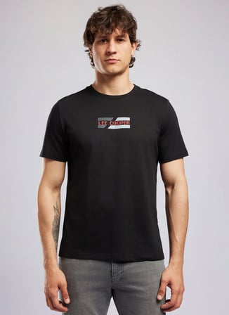 Lee Cooper Siyah Erkek Regular Fit Logo Baskılı T-Shirt 262 LCM 242035 BASIL SİYAH