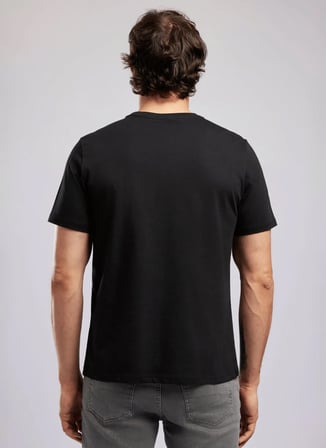 Lee Cooper Siyah Erkek Regular Fit Logo Baskılı T-Shirt 262 LCM 242035 BASIL SİYAH