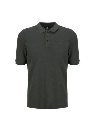 Lee Cooper Yeşil Erkek Regular Fit Mikro Desen Polo T-Shirt 262 LCM 242040 TYLER OLIVE