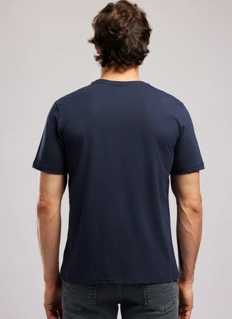 Lee Cooper Lacivert Erkek Regular Fit Logo Baskılı T-Shirt 262 LCM 242044 DORIAN LACİVERT