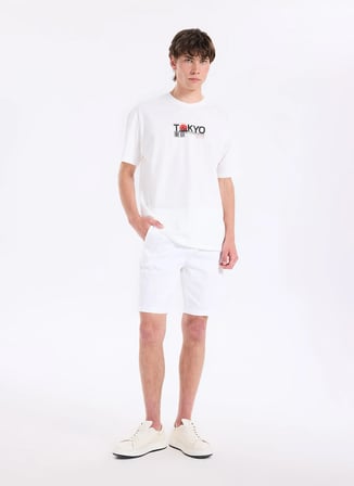 Lee Cooper Bej Erkek Loose Fit T-Shirt 262 LCM 242048 TOBIAS EKRU