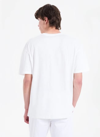 Lee Cooper Bej Erkek Loose Fit T-Shirt 262 LCM 242048 TOBIAS EKRU