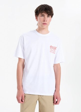 Lee Cooper Beyaz Erkek Loose Fit T-Shirt 262 LCM 242050 JOSUE BEYAZ
