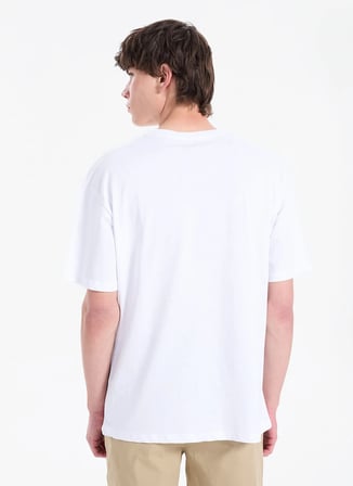 Lee Cooper Beyaz Erkek Loose Fit T-Shirt 262 LCM 242050 JOSUE BEYAZ