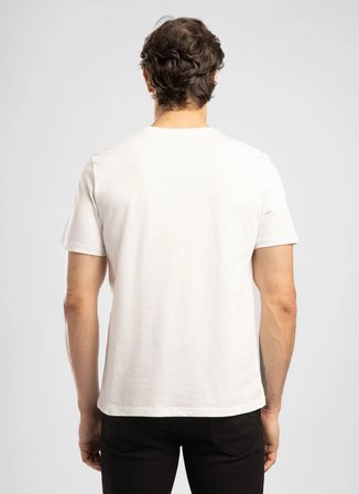 Lee Cooper Yuvarlak Yaka Ekru Erkek T-Shirt 262 LCM 242052 JASIEL EKRU