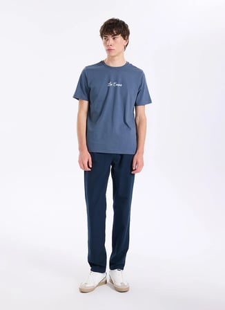 İndigo Erkek %100 Pamuk T-Shirt 262 LCM 242052 JASIEL İNDİGO