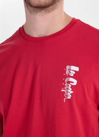Lee Cooper Kırmızı Erkek Regular Fit Logo Baskılı T-Shirt 262 LCM 242053 MARIANO KIRMIZI