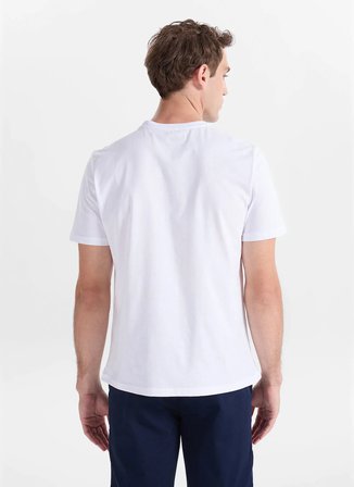 Lee Cooper Beyaz Erkek Regular Fit Logo Baskılı T-Shirt 262 LCM 242054 PREMIUM BEYAZ