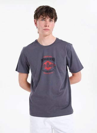 Lee Cooper Antrasit Erkek Regular Fit T-Shirt 262 LCM 242054 PREMIUM ANTRASİT