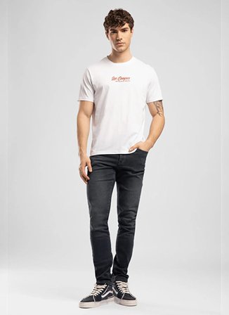 Lee Cooper Beyaz Erkek Regular Fit T-Shirt 262 LCM 242056 GRECO BEYAZ